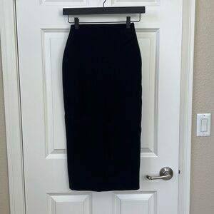 Babaton Black Midi Skirt